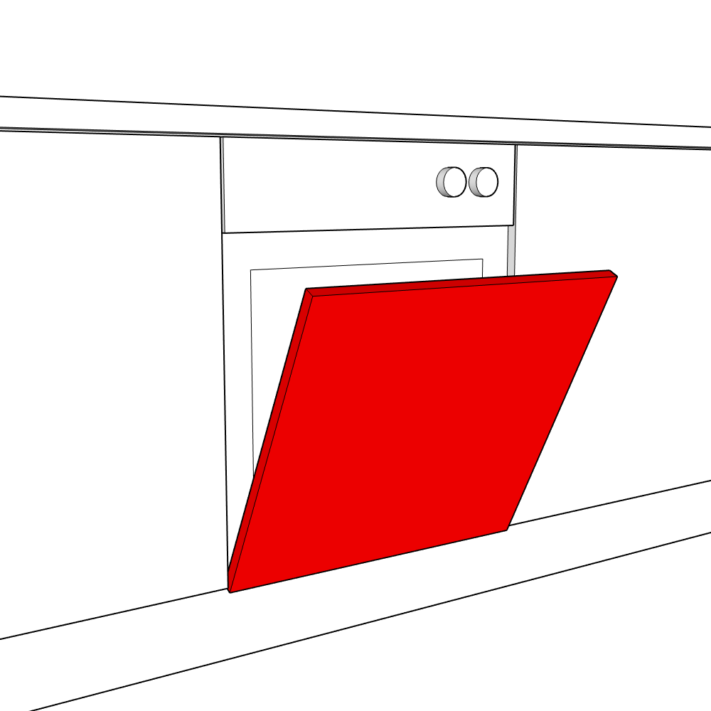 Darlington Smooth Matt Semi Integrated Appliance Door (570 x 596mm)