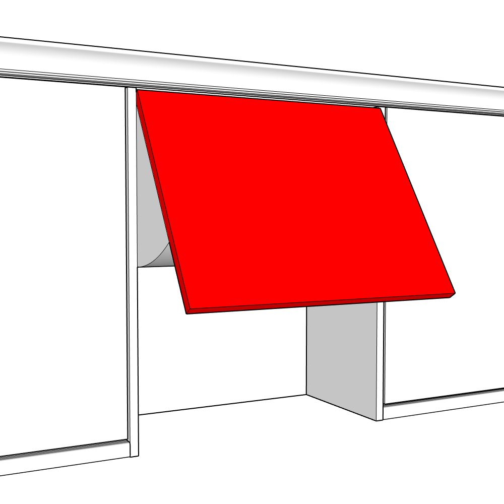 Darlington Smooth Matt Integrated Extractor Door (490 x 596mm)