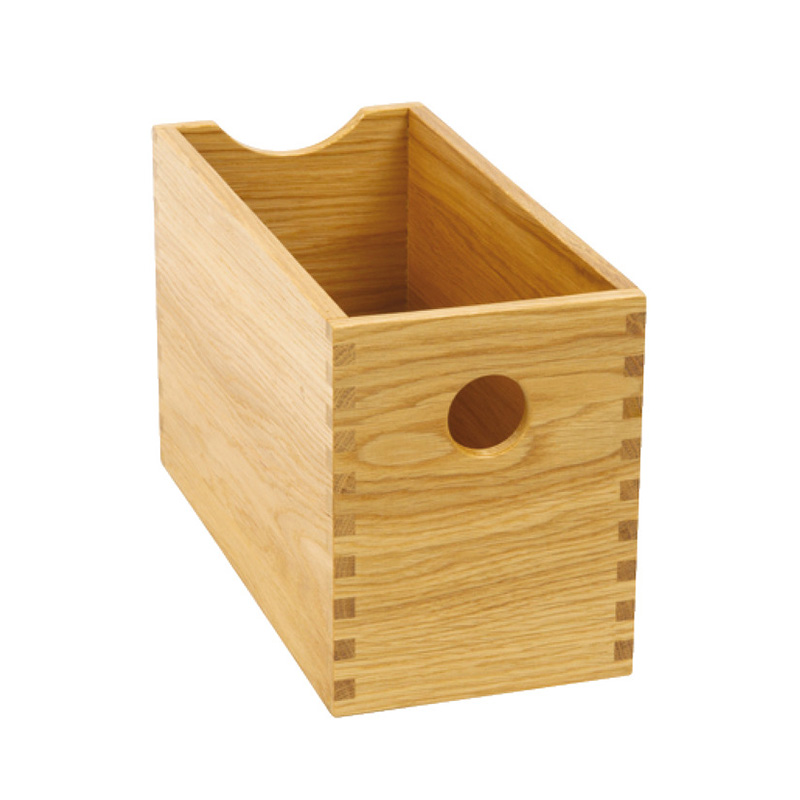 Set of 4 Oak Storage Boxes