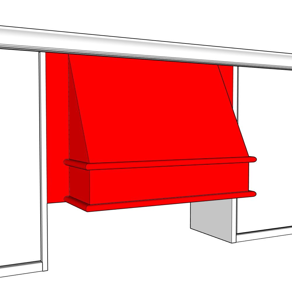 Dewsbury Smooth Matt Modern Canopy Fascia - 1000mm x 525mm