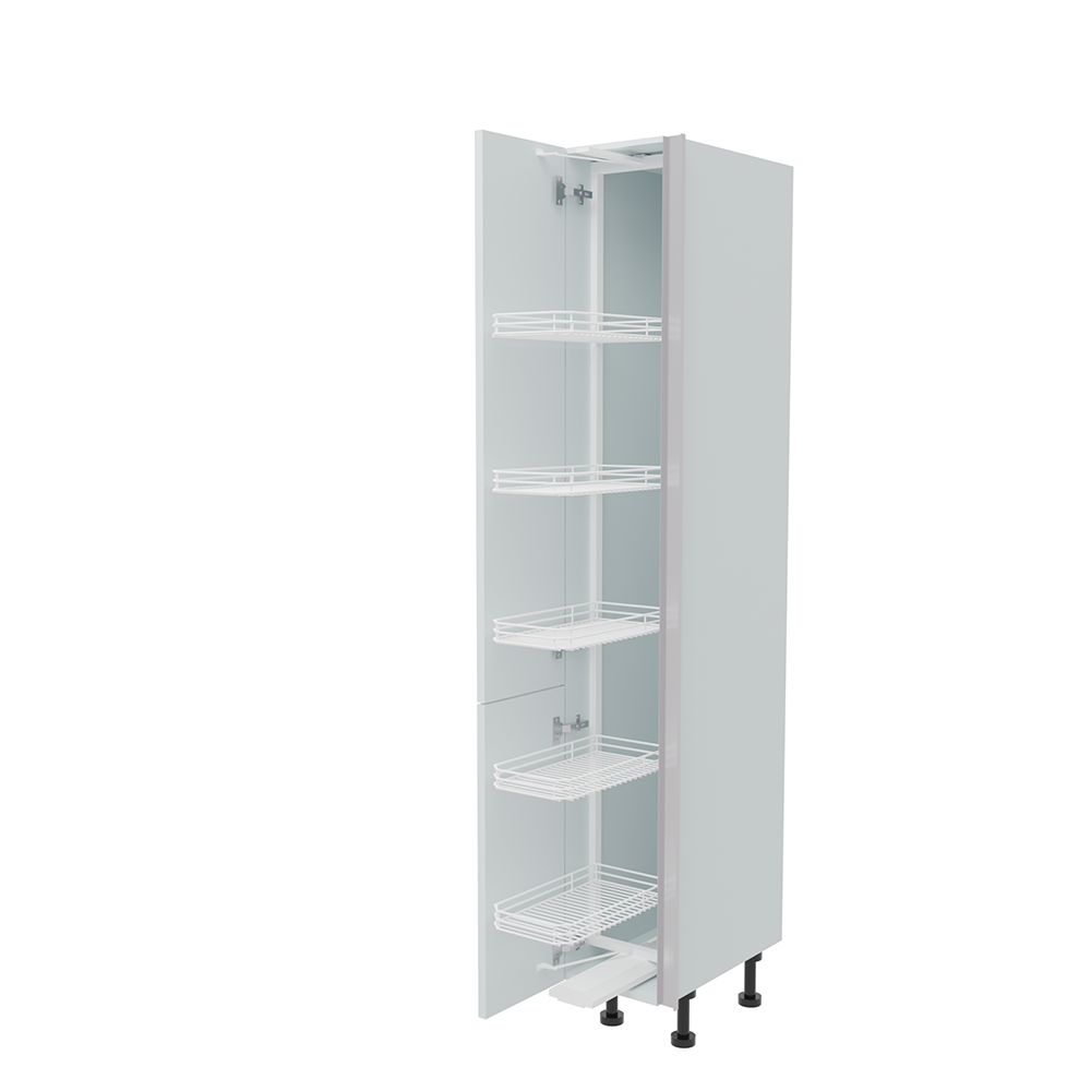 300mm True Handleless Tall Swing Out Larder Unit - Left Hand - 715mm Lower Door (Medium)