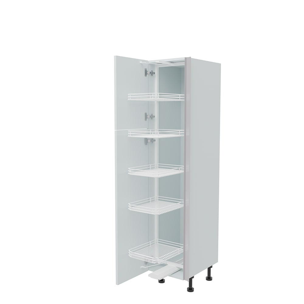 400mm True Handleless Tall Swing Out Larder Unit - (570mm Top Door) - Left Hand - (Low)