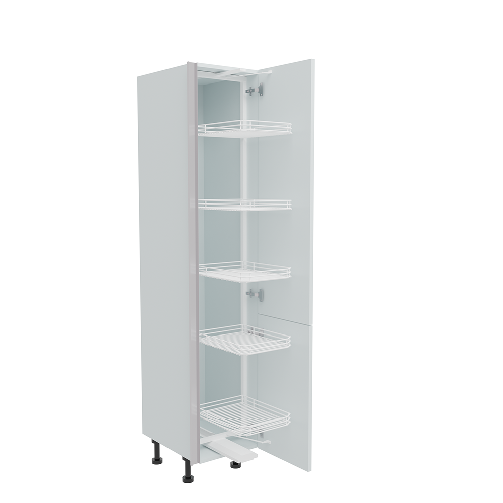 400mm True Handleless Tall Swing Out Larder Unit - Right Hand - 720mm Lower Door (Medium) 