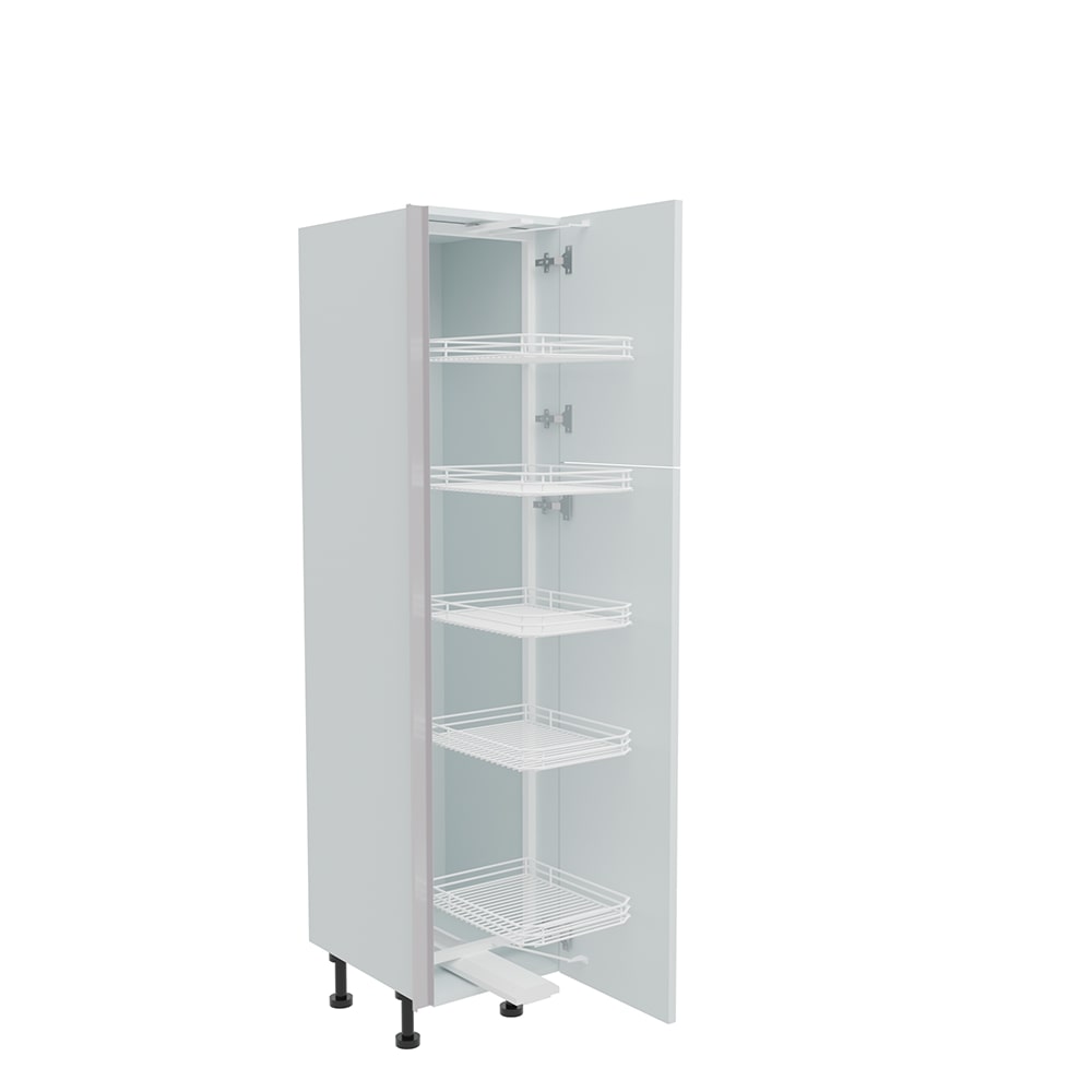 400mm True Handleless Tall Swing Out Larder Unit - (570mm Top Door) - Right Hand - (Low)