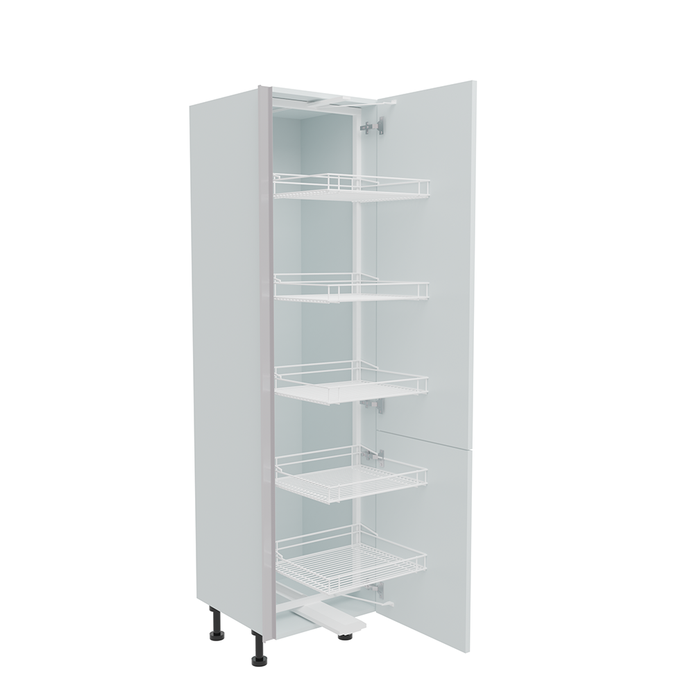 500mm True Handleless Tall Swing Out Larder Unit - Right Hand - 720mm Lower Door (Medium) 