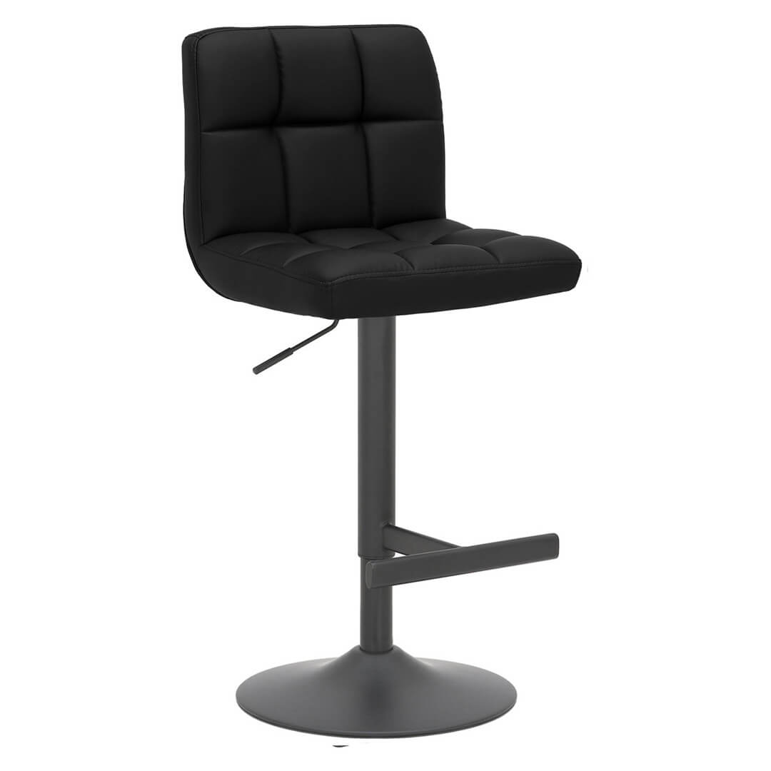 AURORA Allegro Matt Black Bar Stool - Black