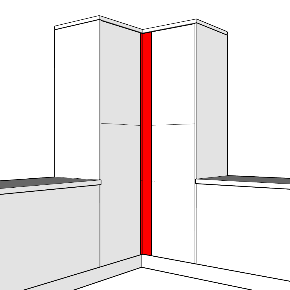 Bewdley Adjustable Corner Post Set - 2145 x 100 x 18mm (x2)