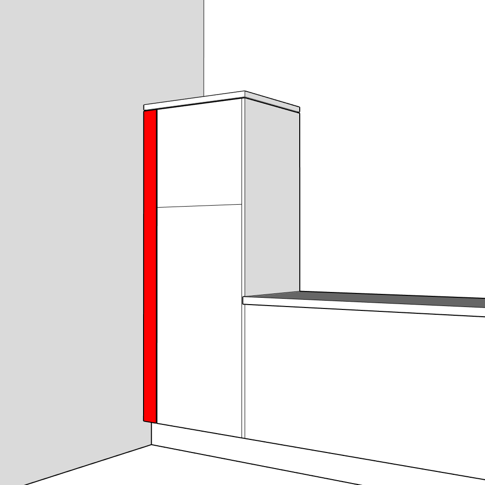 Bewdley Filler Panel - 1825 x 100 x 18mm