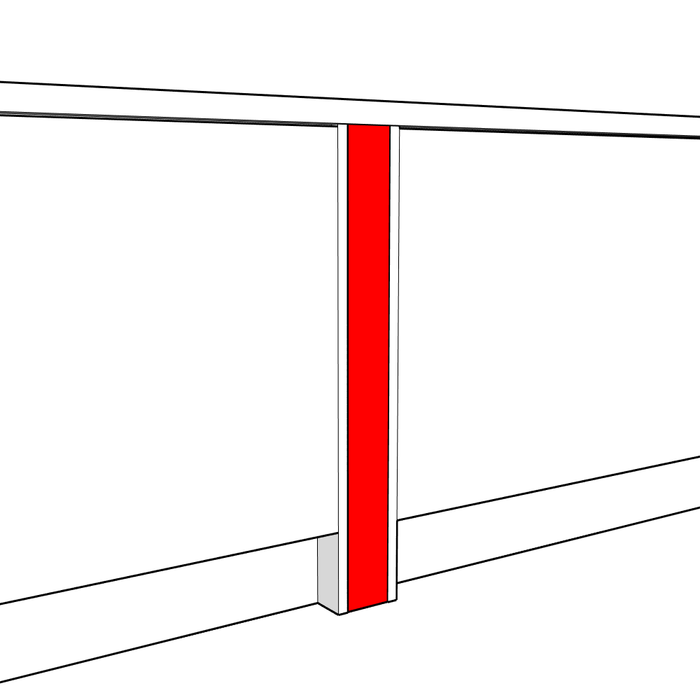 Bewdley (Premium Colours) Plain Pilaster - 900 x 90 x 18mm