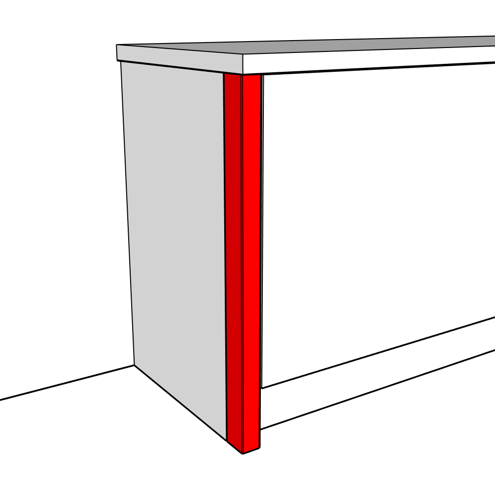 Bewdley Square End Feature - 3m x 70 x 50mm