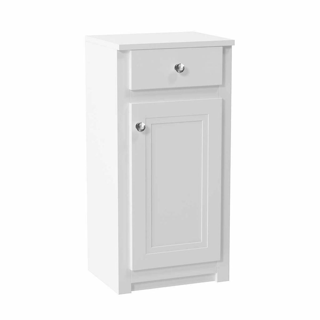 Classica 400mm Side Cabinet With Drawer - Chalk White (Complete)