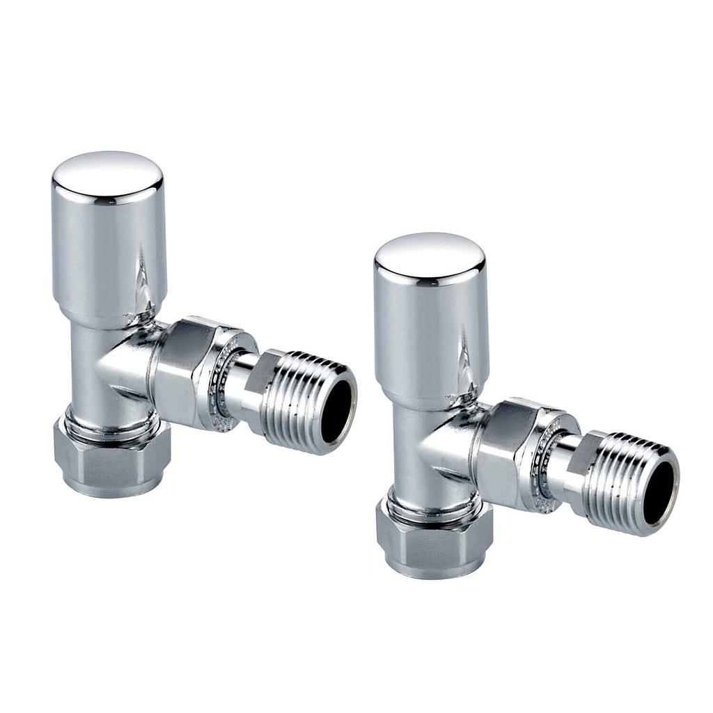 Modern Towel Rail Valves Angled (Pair)