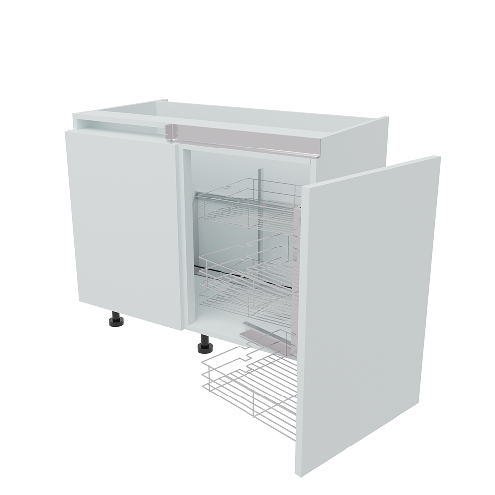 1000mm True Handleless Highline Corner Base Unit - Magic Corner - 500mm Door (Left Blank)