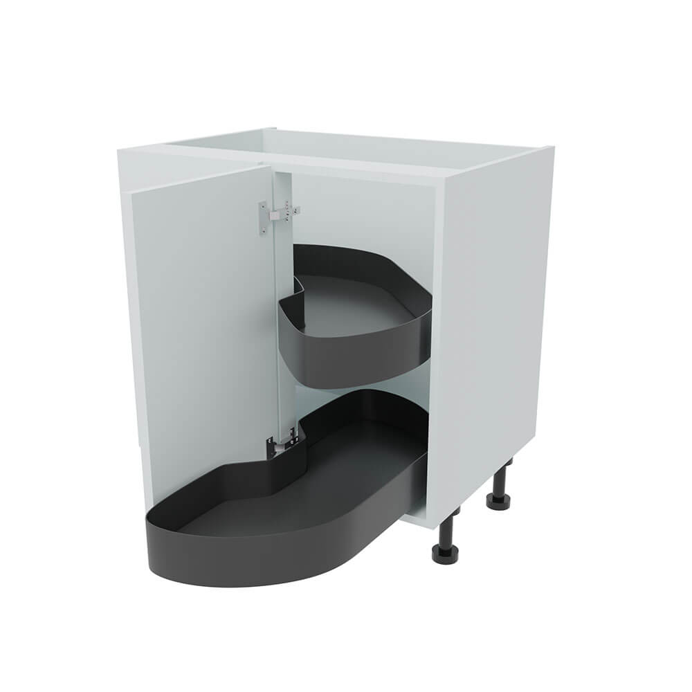 800mm Highline Corner Base Unit - LAVA Corner Pull Out Shelving - 400mm Door (Left Blank)