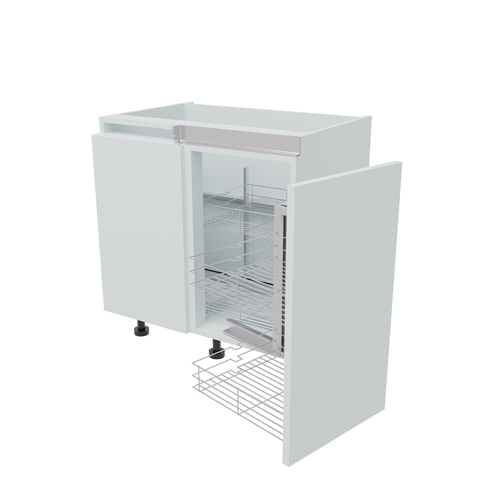 800mm True Handleless Highline Corner Base Unit - Magic Corner - 400mm Door (Left Blank)