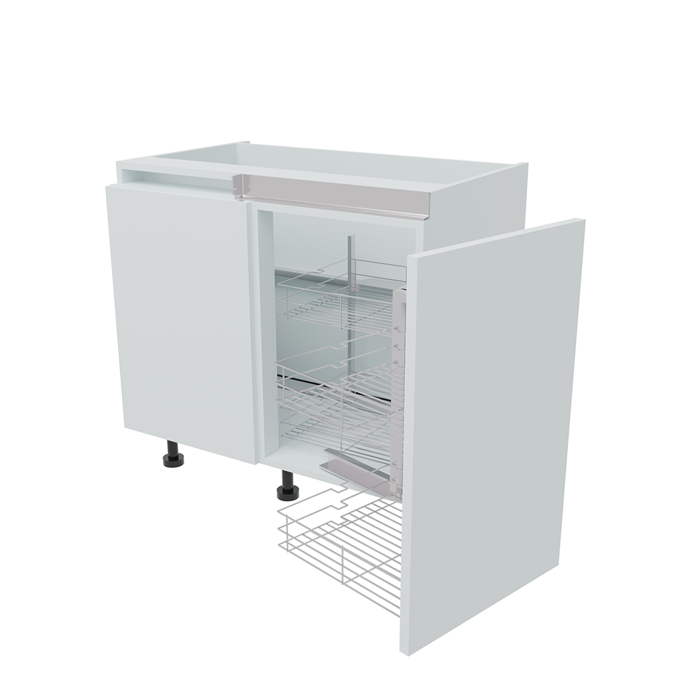 900mm True Handleless Highline Corner Base Unit - Magic Corner - 450mm Door (Left Blank)