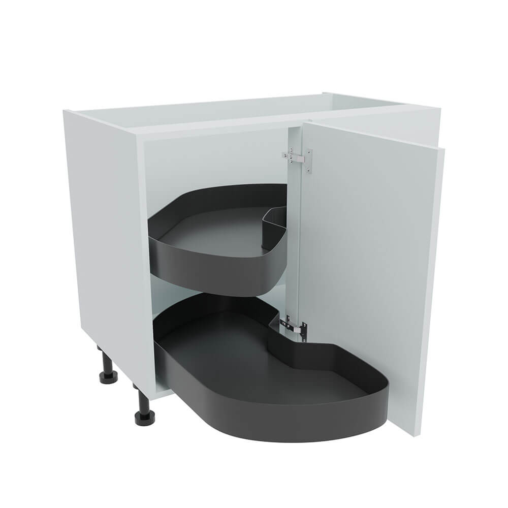 1000mm Highline Corner Base Unit - LAVA Corner Pull Out Shelving - 500mm Door (Right Blank)