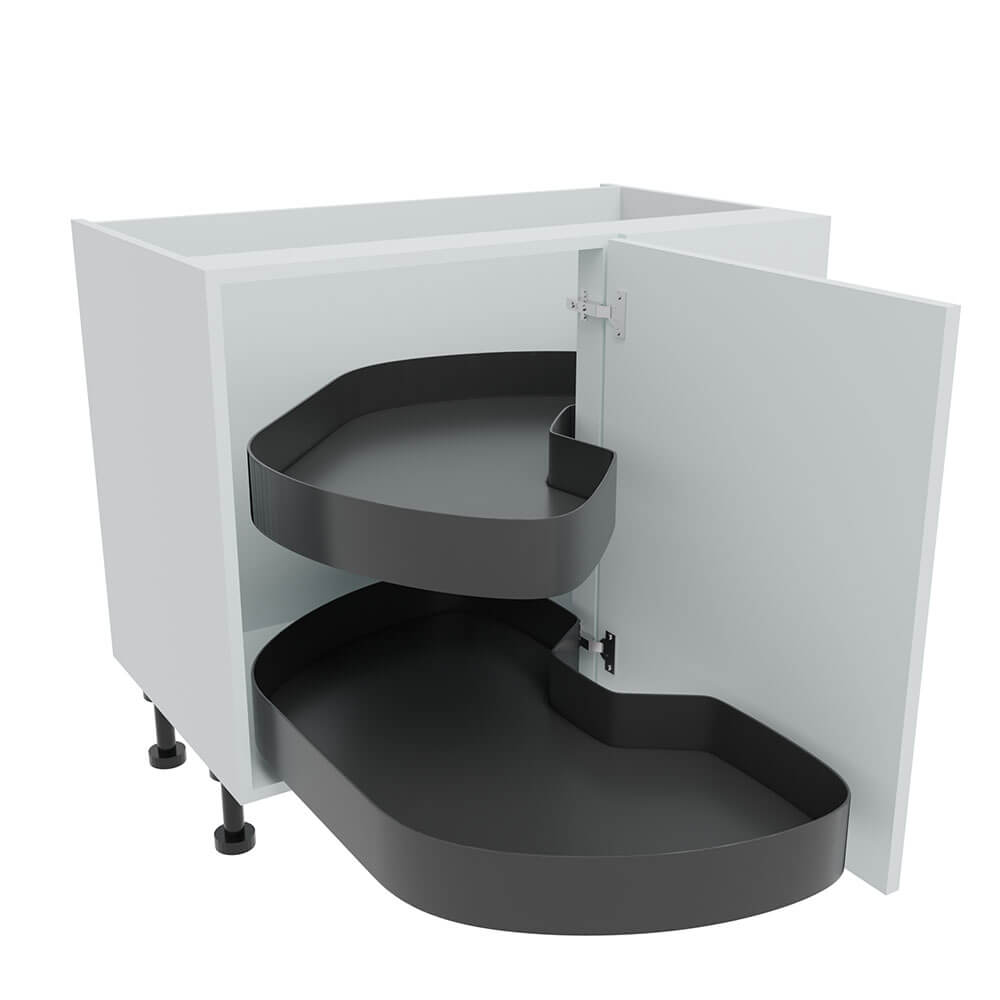 1000mm Highline Corner Base Unit - LAVA Corner Pull Out Shelving - 600mm Door (Right Blank)