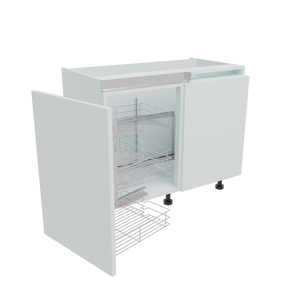 1000mm True Handleless Highline Corner Base Unit - Magic Corner - 500mm Door (Right Blank)