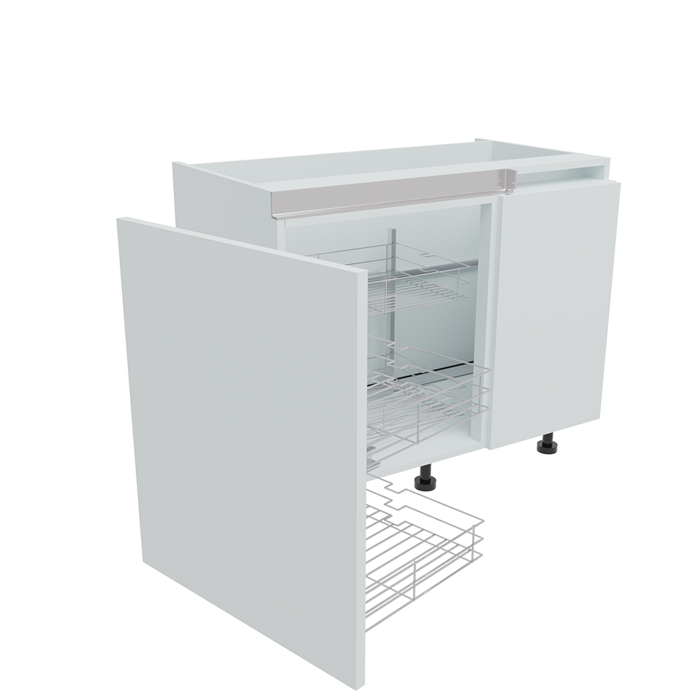 1000mm True Handleless Highline Corner Base Unit - Magic Corner - 600mm Door (Right Blank)