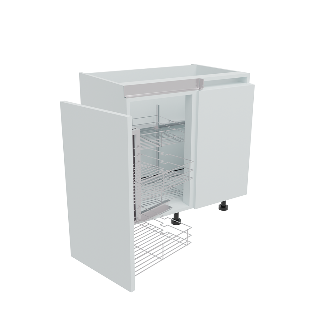 800mm True Handleless Highline Corner Base Unit - Magic Corner - 400mm Door (Right Blank)