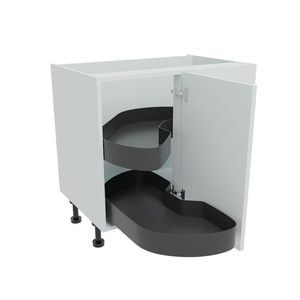 900mm Highline Corner Base Unit - LAVA Corner Pull Out Shelving - 450mm Door (Right Blank)