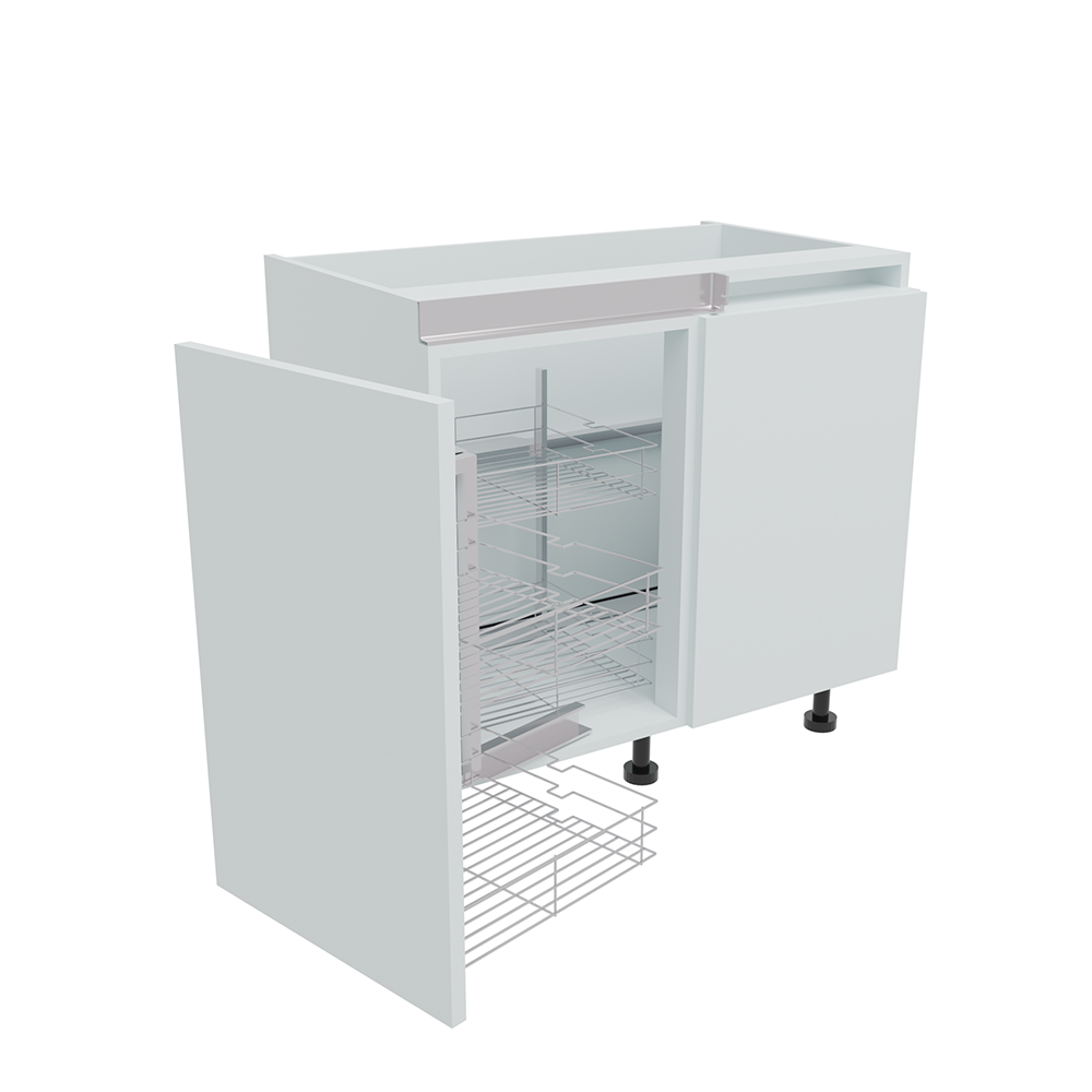 900mm True Handleless Highline Corner Base Unit - Magic Corner - 450mm Door (Right Blank)