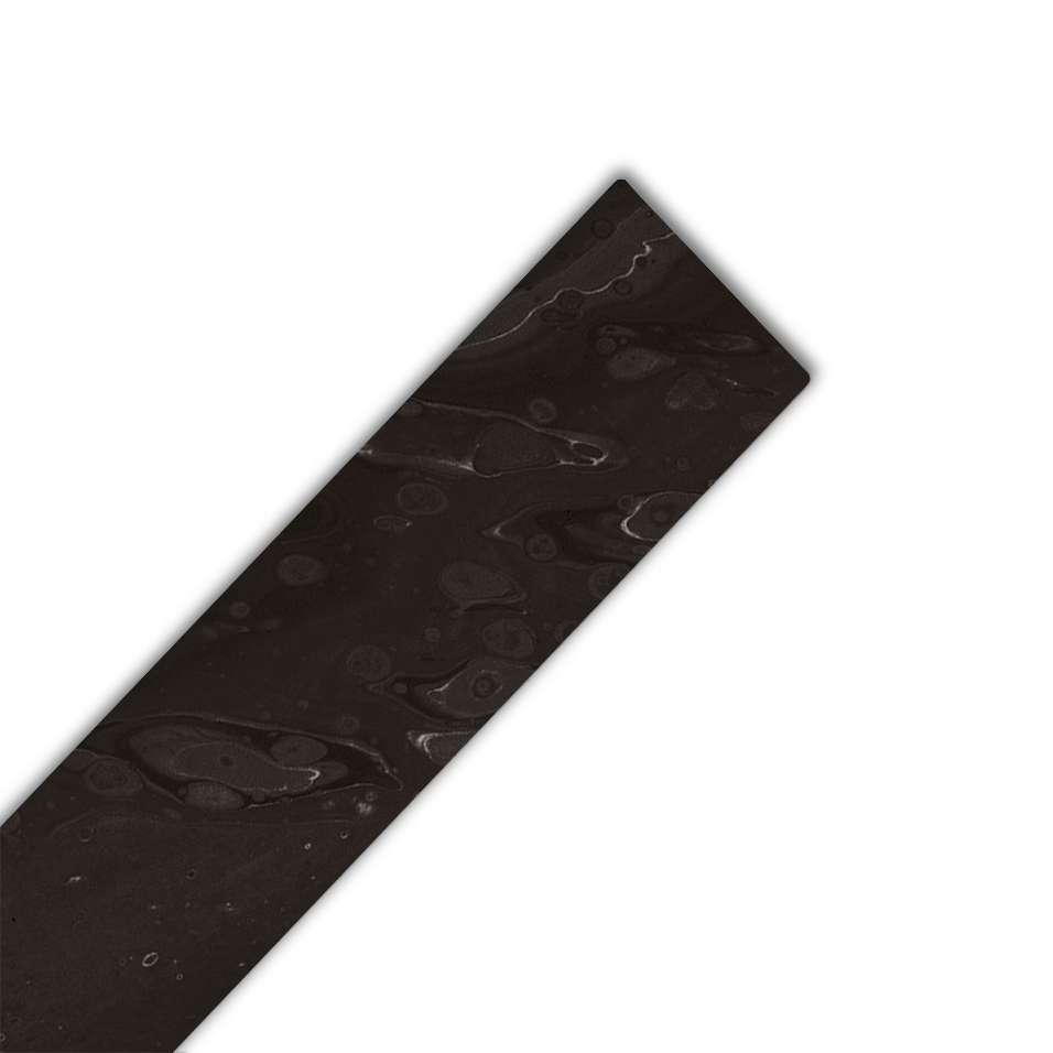 Axiom Black Painted Marble Laminate Edging Strip - 2m