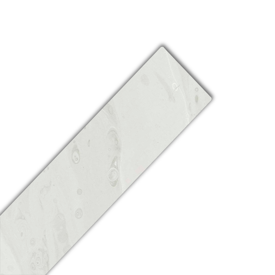 Axiom White Painted Marble Laminate Edging Strip - 2m