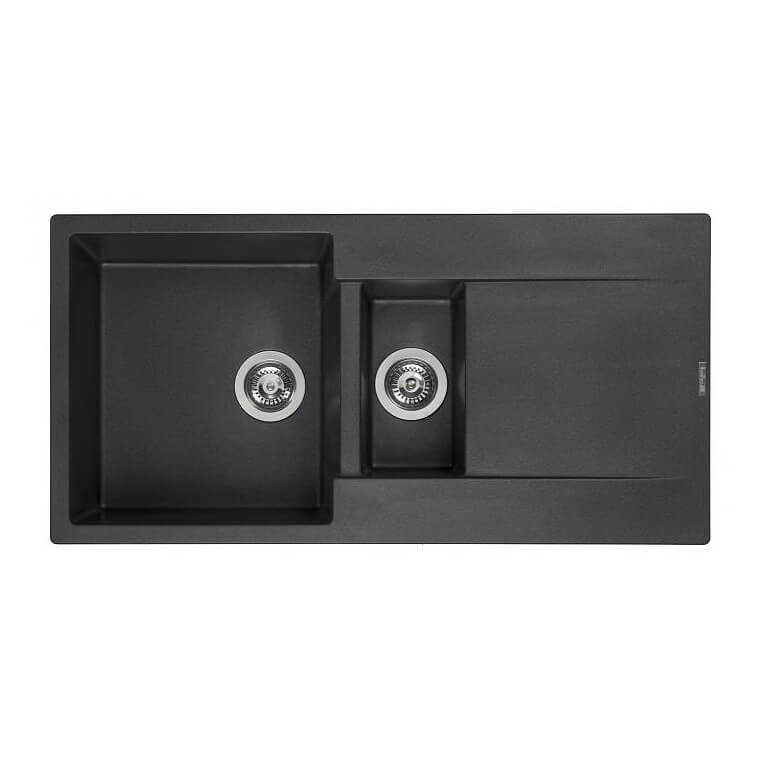 Reginox AMSTERDAM 1.5 Bowl Black Granite Sink - 1000mm Wide