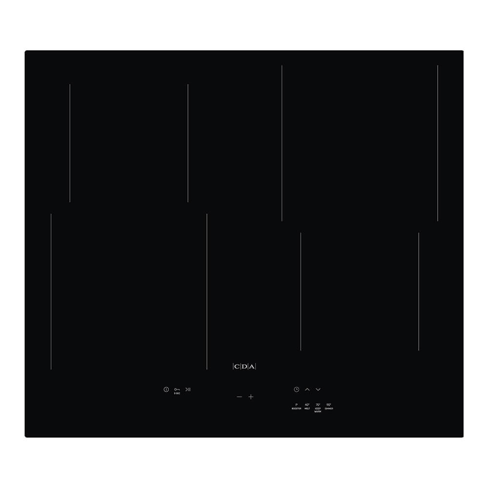 CDA HN6112FR - 4 Zone Induction Hob, Front Touch Control, Slim Depth 