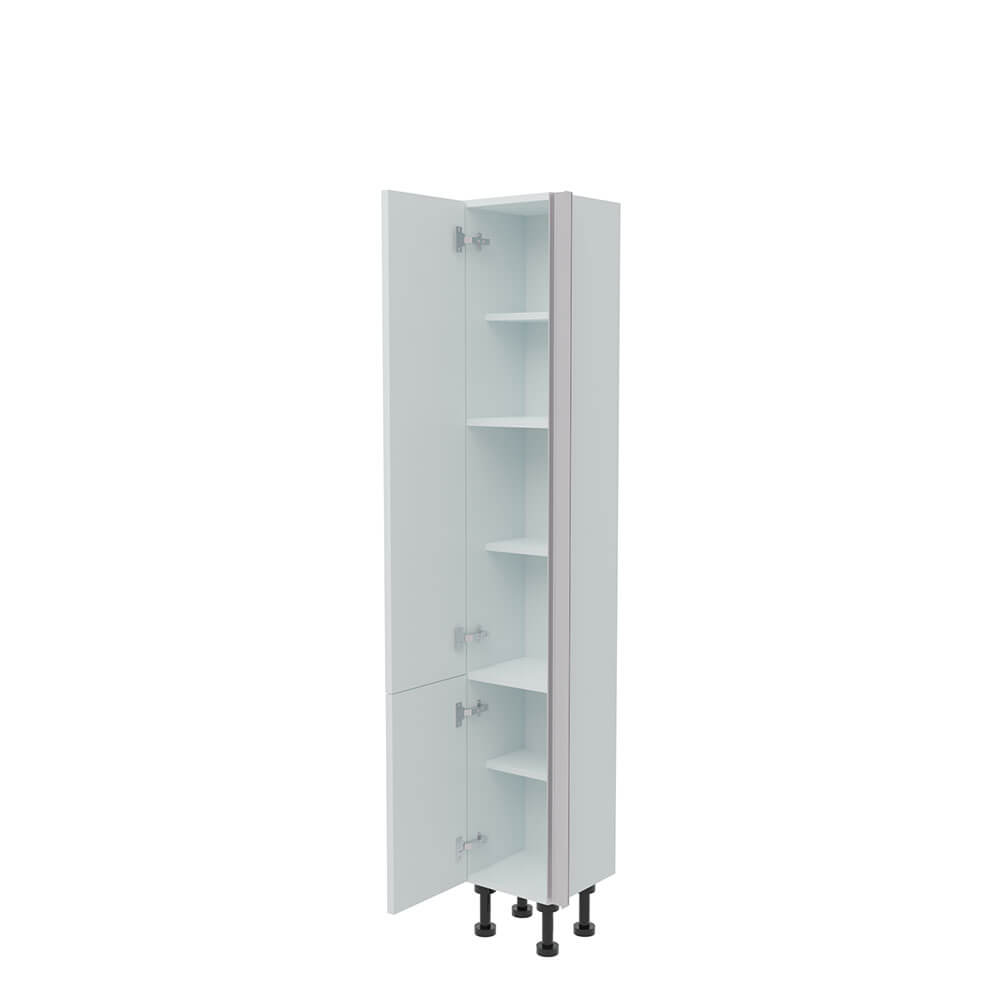 300mm True Handleless Tall Larder Unit - 570mm Lower Door - Left Hand (Low) (300mm Deep)