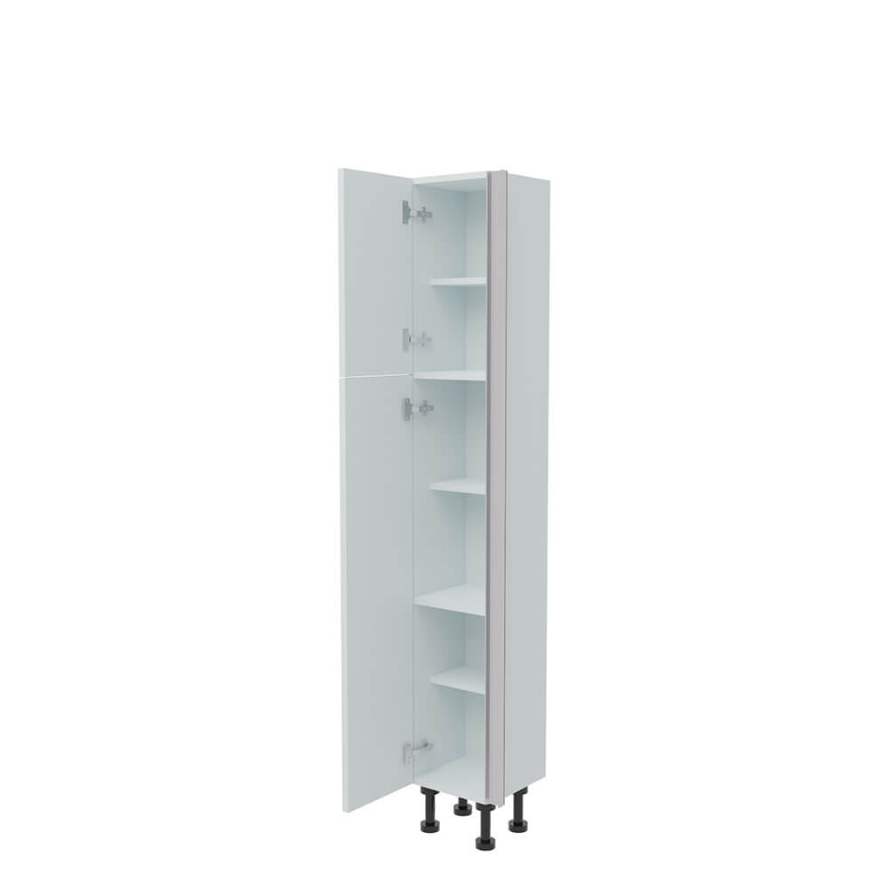 300mm True Handleless Tall Larder Unit - 570mm Top Door - Left Hand (Low) (300mm Deep)