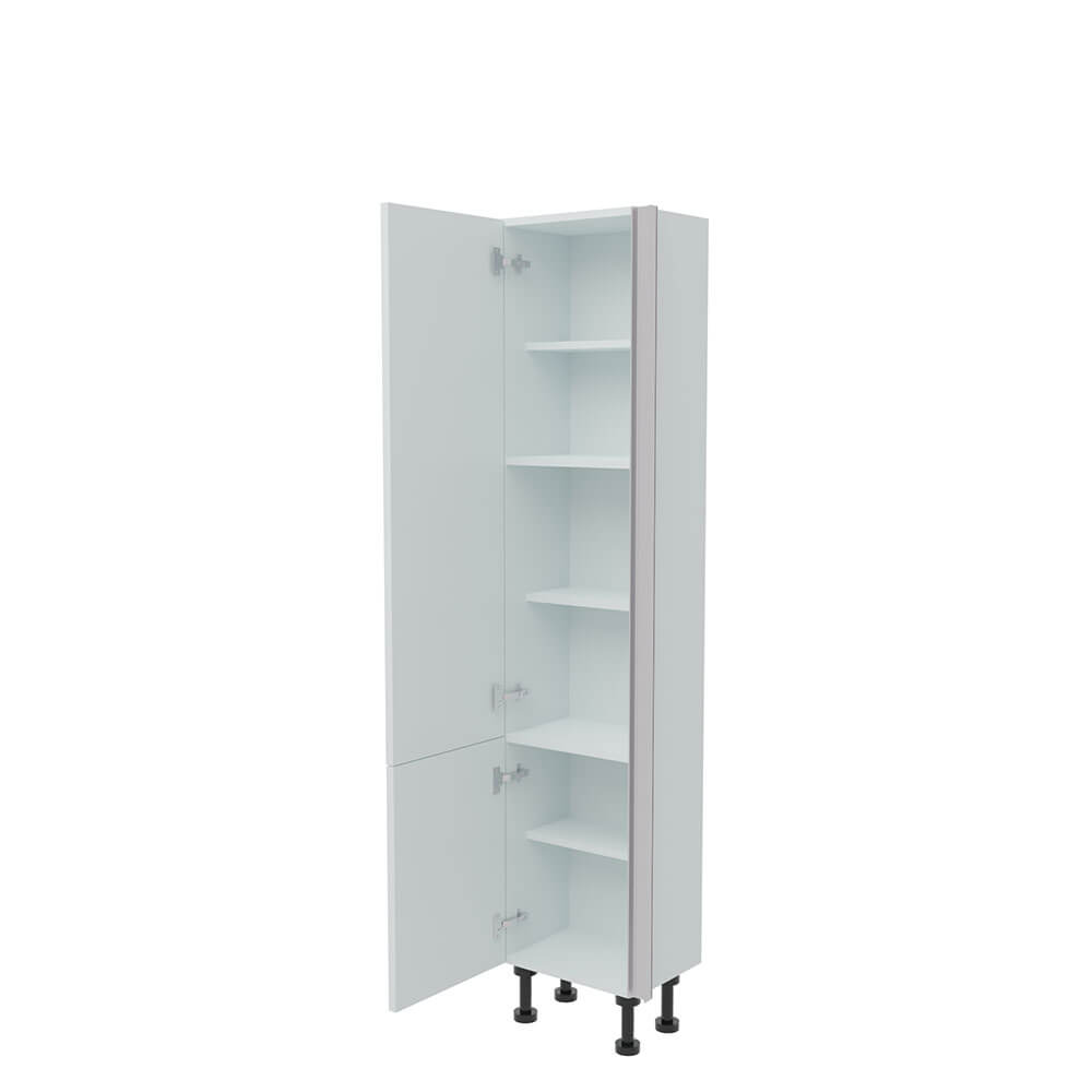 400mm True Handleless Tall Larder Unit - 570mm Lower Door - Left Hand (Low) (300mm Deep)