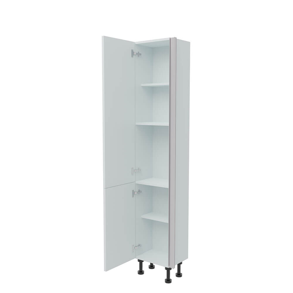 400mm True Handleless Tall Larder Unit - 715mm Lower Door - Left Hand (Medium) (300mm Deep)