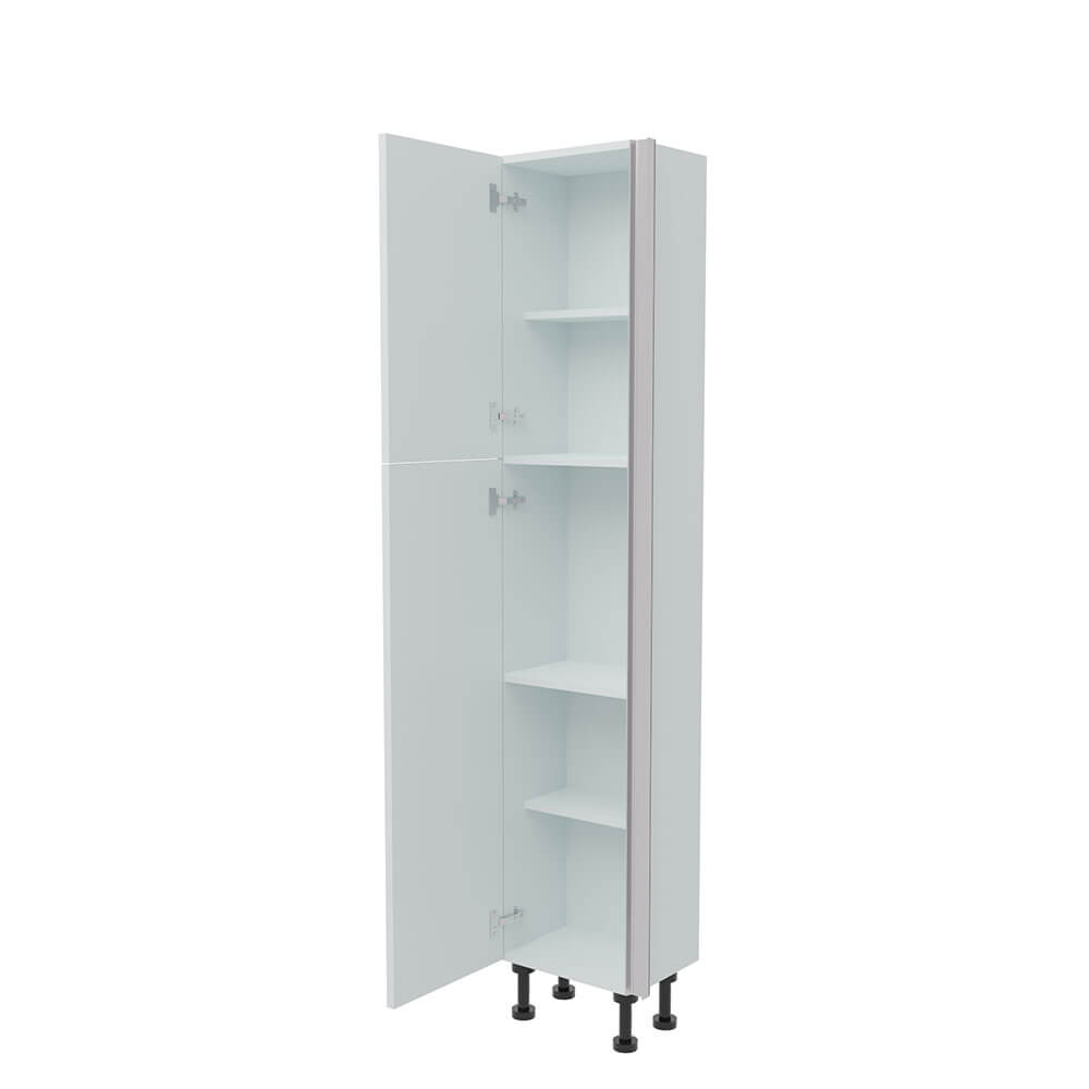 400mm True Handleless Tall Larder Unit - 715mm Top Door - Left Hand (Medium) (300mm Deep)