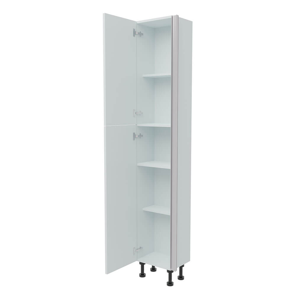 400mm True Handleless Tall Larder Unit - 895mm Top Door - Left Hand (High) (300mm Deep)