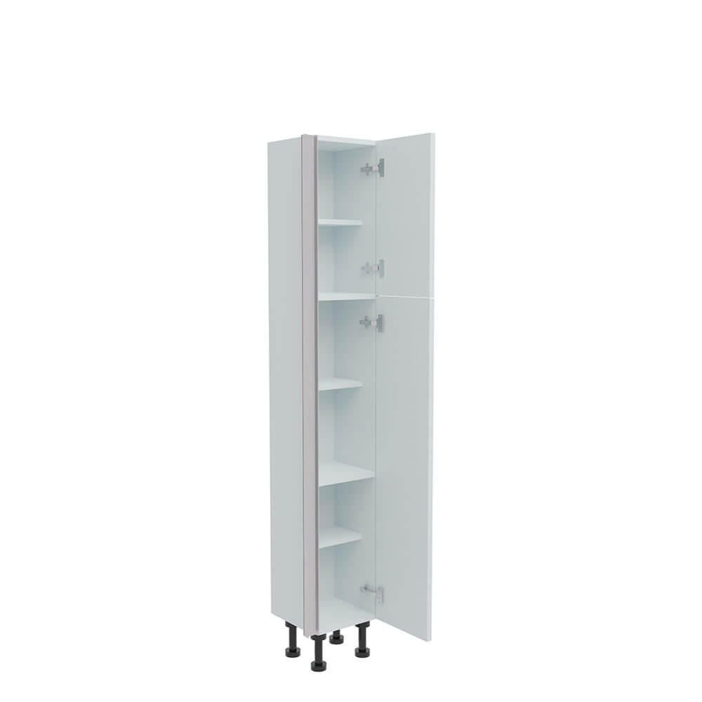 300mm True Handleless Tall Larder Unit - 570mm Top Door - Right Hand (Low) (300mm Deep)