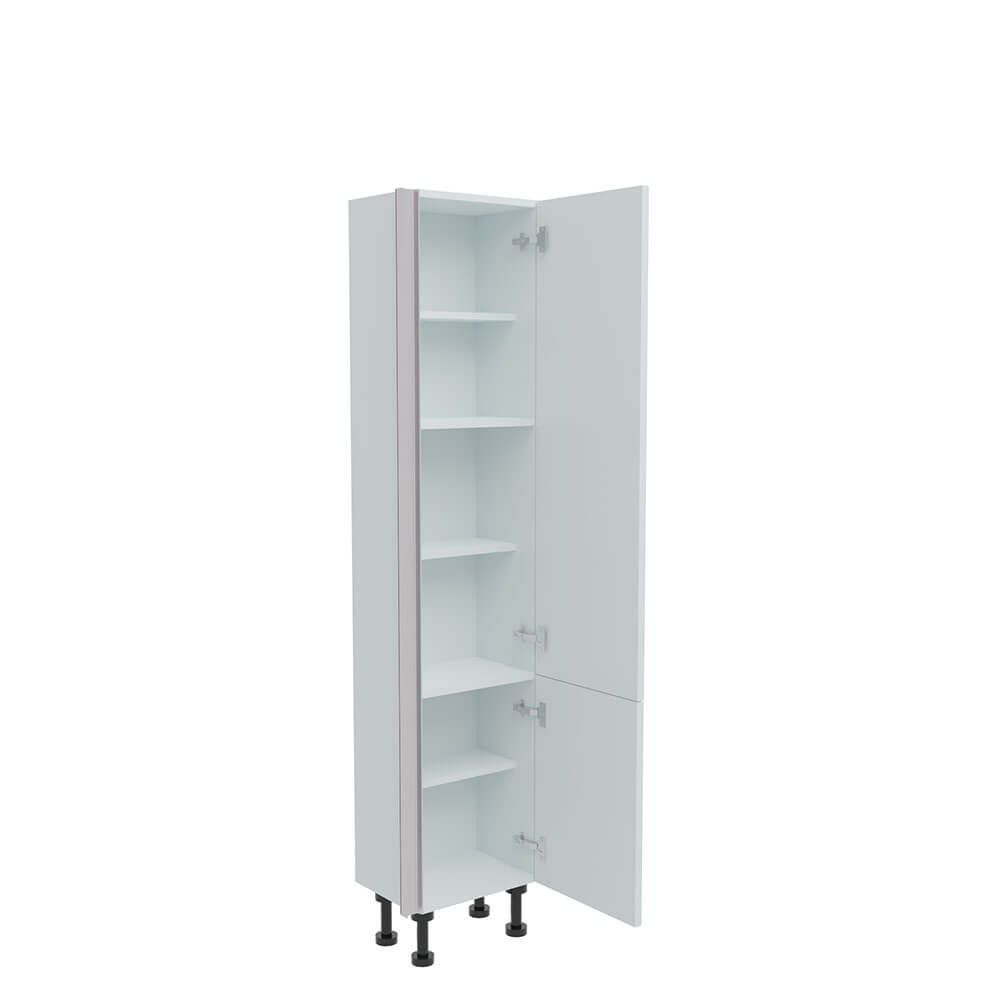 400mm True Handleless Tall Larder Unit - 570mm Lower Door - Right Hand (Low) (300mm Deep)