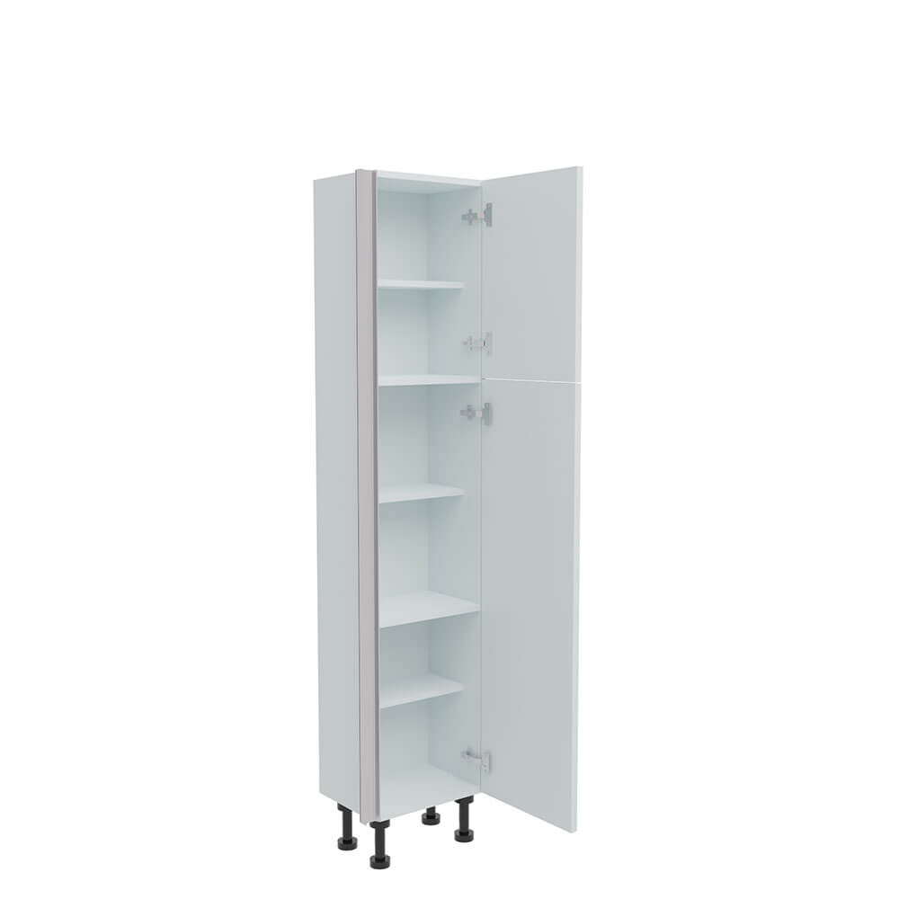 400mm True Handleless Tall Larder Unit - 570mm Top Door - Right Hand (Low) (300mm Deep)