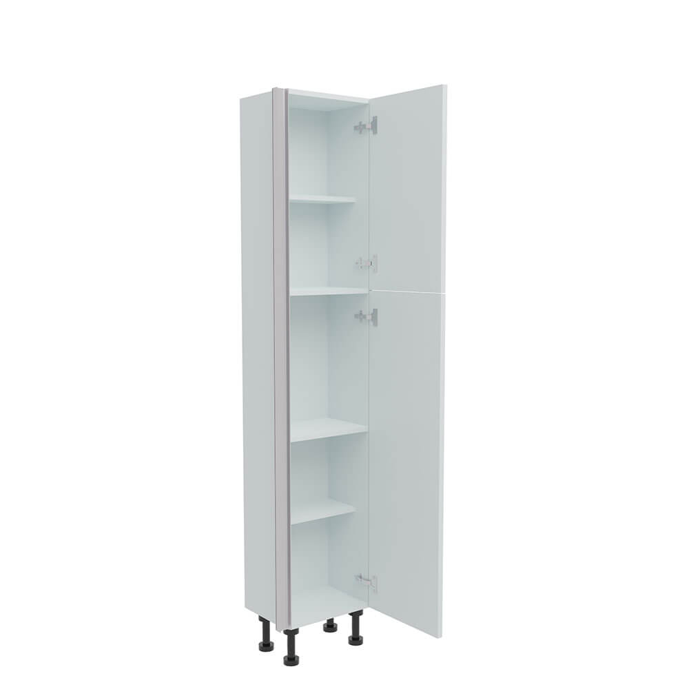 400mm True Handleless Tall Larder Unit - 715mm Top Door - Right Hand (Medium) (300mm Deep)