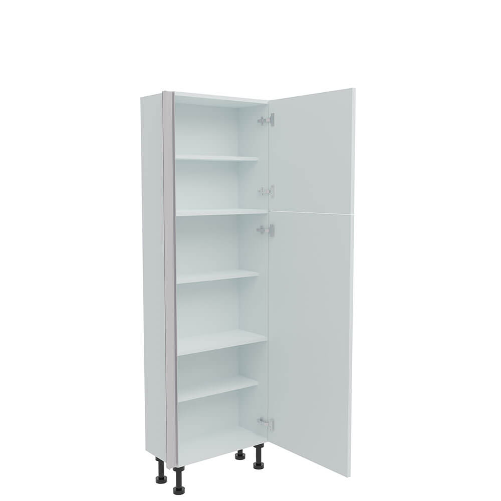 600mm True Handleless Tall Larder Unit - 570mm Top Door - Right Hand (Low) (300mm Deep)