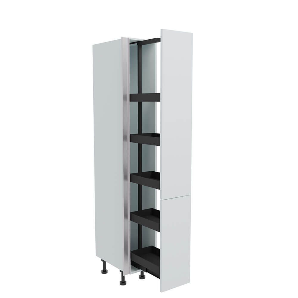 300mm True Handleless Tall Planero Pull Out Larder Unit - 715mm Lower Door (Medium) - LH