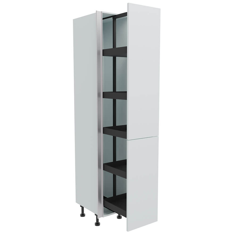 400mm True Handleless Tall Planero Pull Out Larder Unit - 900mm Lower Door (High) - LH