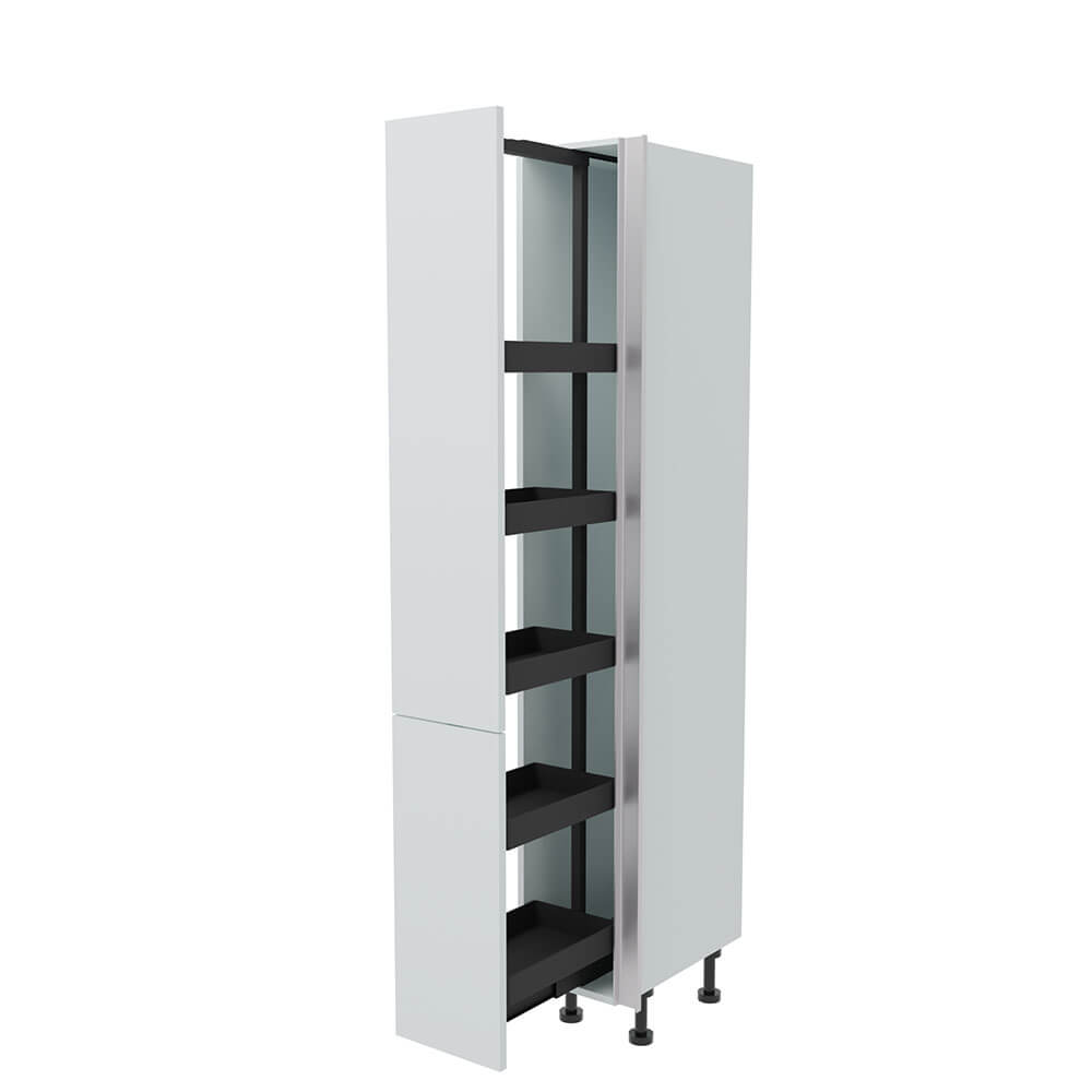 300mm True Handleless Tall Planero Pull Out Larder Unit - 715mm Lower Door (Medium) - RH