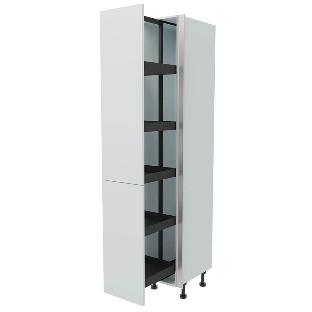 400mm True Handleless Tall Planero Pull Out Larder Unit - 900mm Lower Door (High) - RH