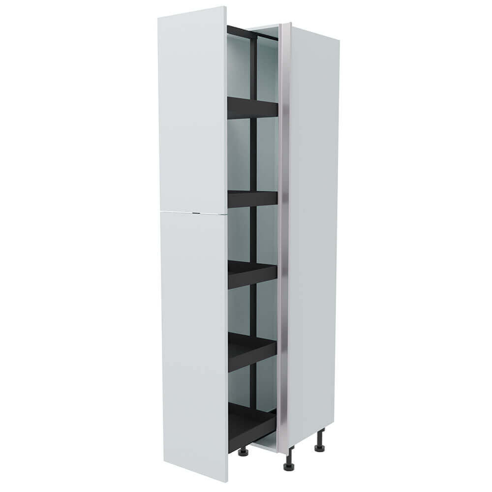 400mm True Handleless Tall Planero Pull Out Larder Unit - 900mm Top Door (High) - RH