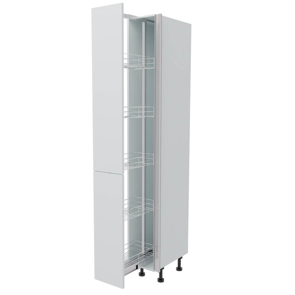 300mm True Handleless Tall Pull Out Larder Unit - 895mm Bottom Door (High) - LH