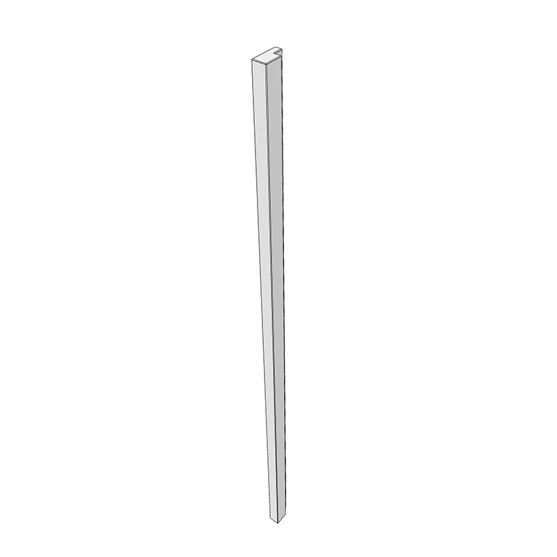 Haywood (F&B or RAL Colour) Straight End Pillar - 2400 x 100 x 50mm