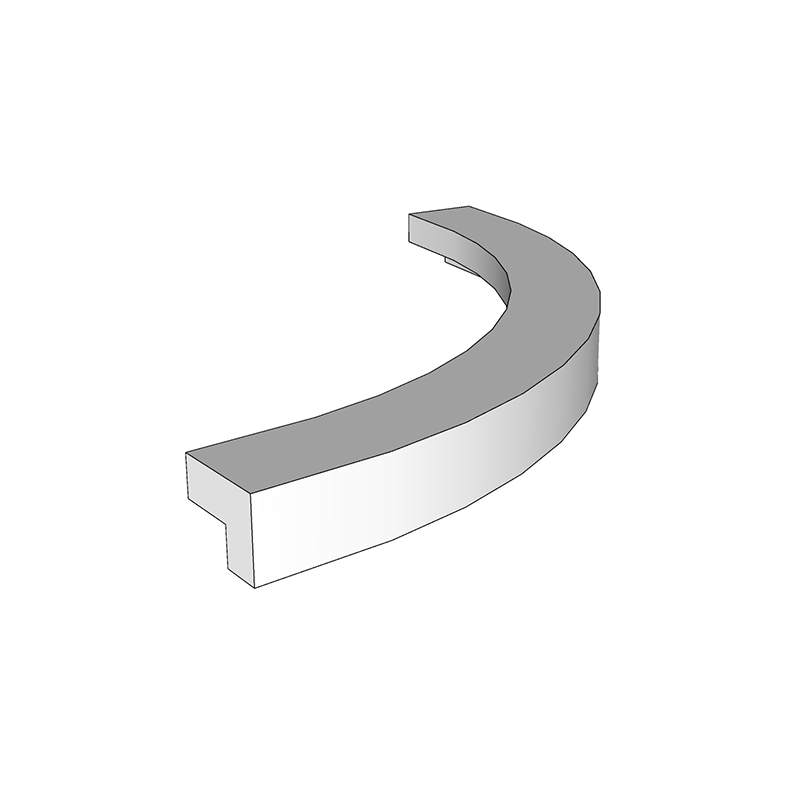 Wrenwood (Premium Colours) External Curved Pelmet - Square End